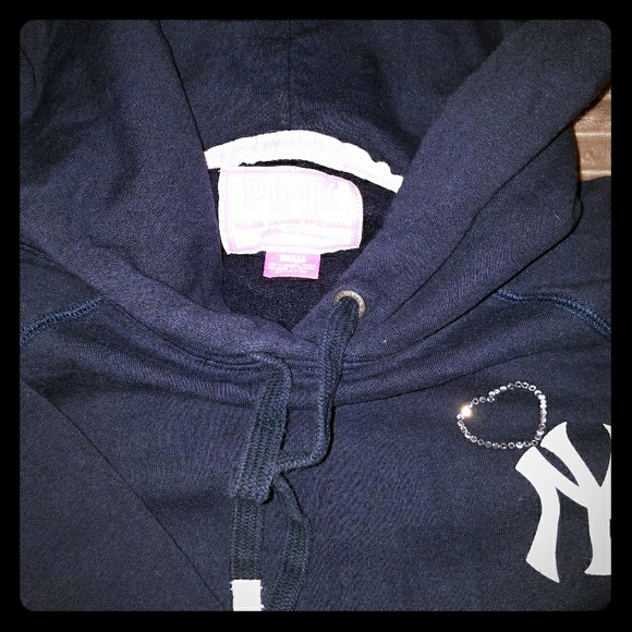 PINK Victoria's Secret Tops - VS PINK Yankees Hoodie PINK Victoria's Secret Tops - VS PINK Yankees Hoodie